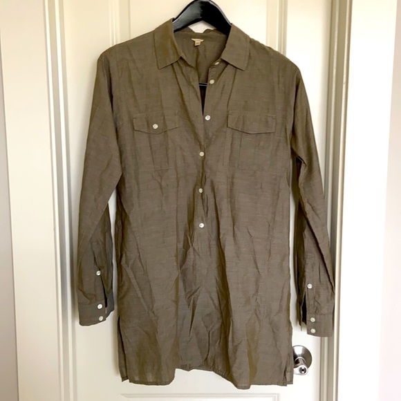 Jcrew army green tunic - Picture 1 of 5